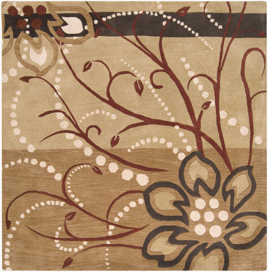 Athena ATH-5006 6ft Square Handmade Wool Area Rug