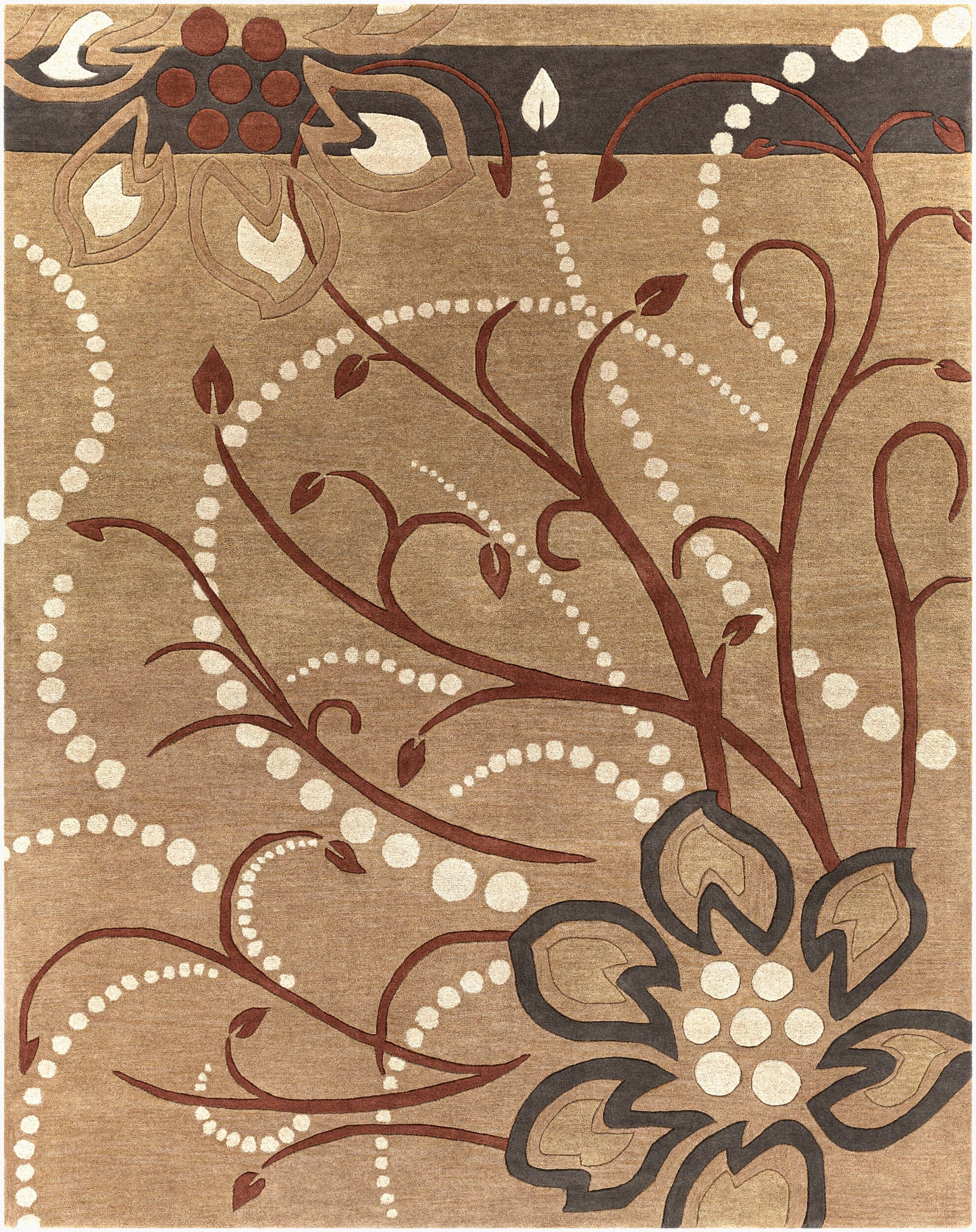 Alfombra de lana hecha a mano Athena ATH-5006 de 8' x 10'