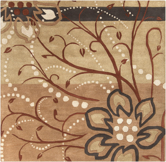 Athena ATH-5006 8ft Square Handmade Wool Area Rug