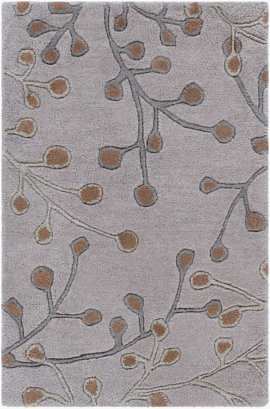 Alfombra decorativa de lana hecha a mano Athena ATH-5055 de 2' x 3'