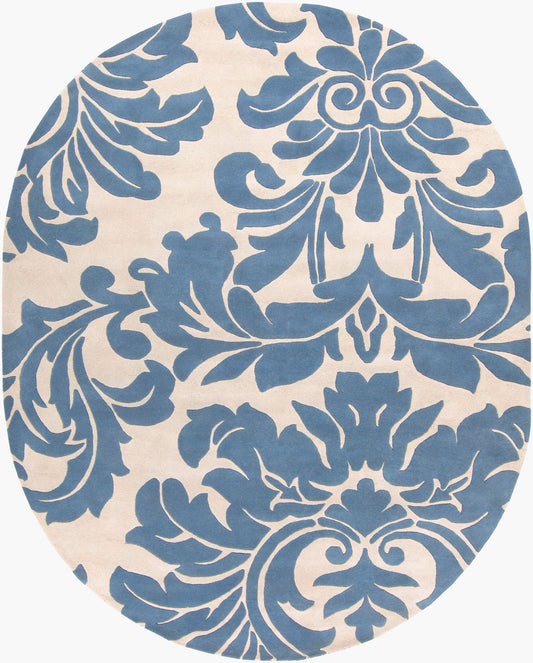 Alfombra ovalada de lana hecha a mano Athena ATH-5076 de 8' x 10'