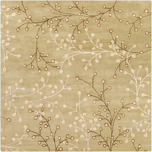 Athena ATH-5113 4ft Square Handmade Wool Accent Rug