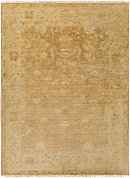 Alfombra antigua de lana ATQ-1001 de 2,44 m x 3,34 m, hecha a mano