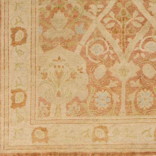 Alfombra decorativa de lana antigua ATQ-1002 de 2' x 3' hecha a mano