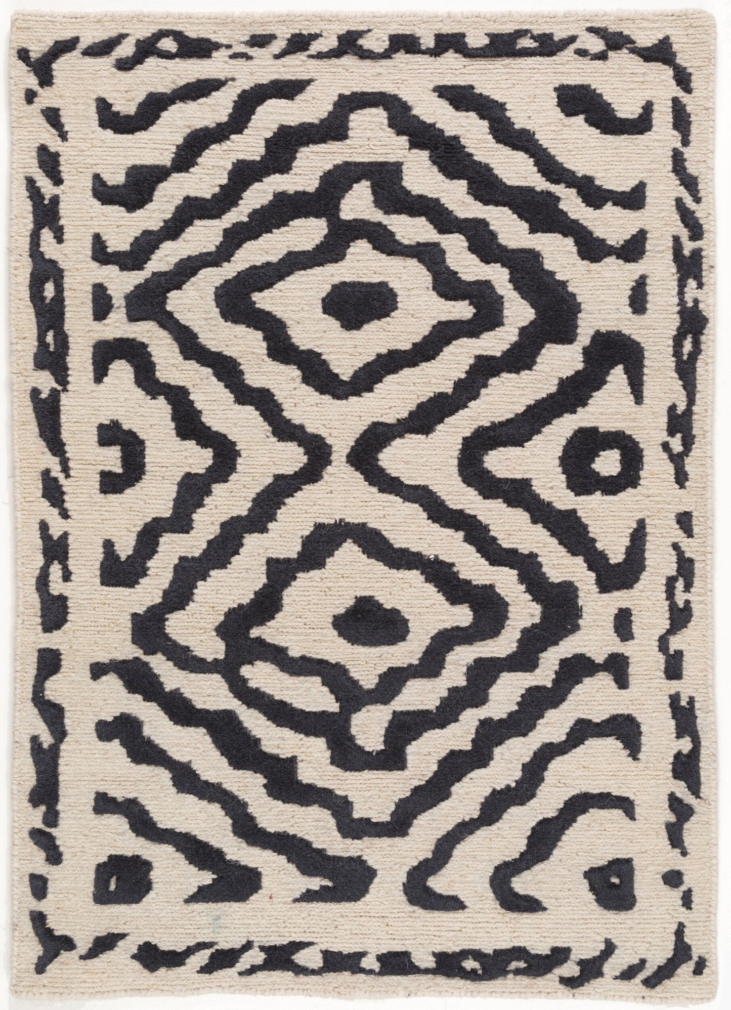 Alfombra decorativa de lana hecha a mano Atlas ATS-1001 de 2' x 3'