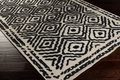 Alfombra decorativa de lana hecha a mano Atlas ATS-1001 de 2' x 3'