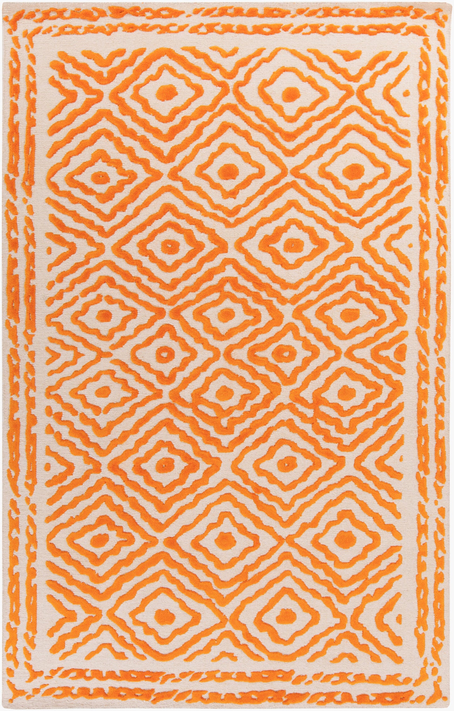Alfombra decorativa de lana hecha a mano Atlas ATS-1003 de 3' x 5'