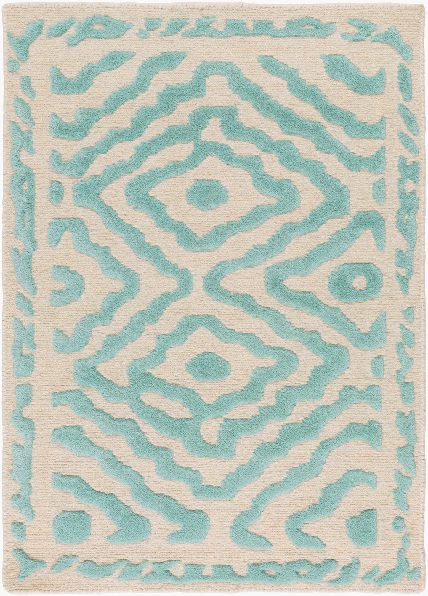 Alfombra decorativa de lana hecha a mano Atlas ATS-1004 de 2' x 3'