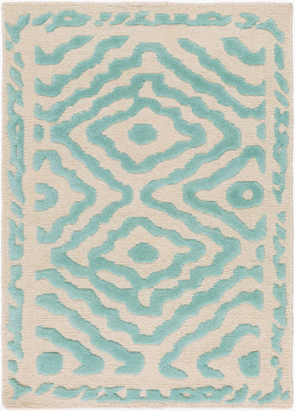 Alfombra decorativa de lana hecha a mano Atlas ATS-1004 de 2' x 3'