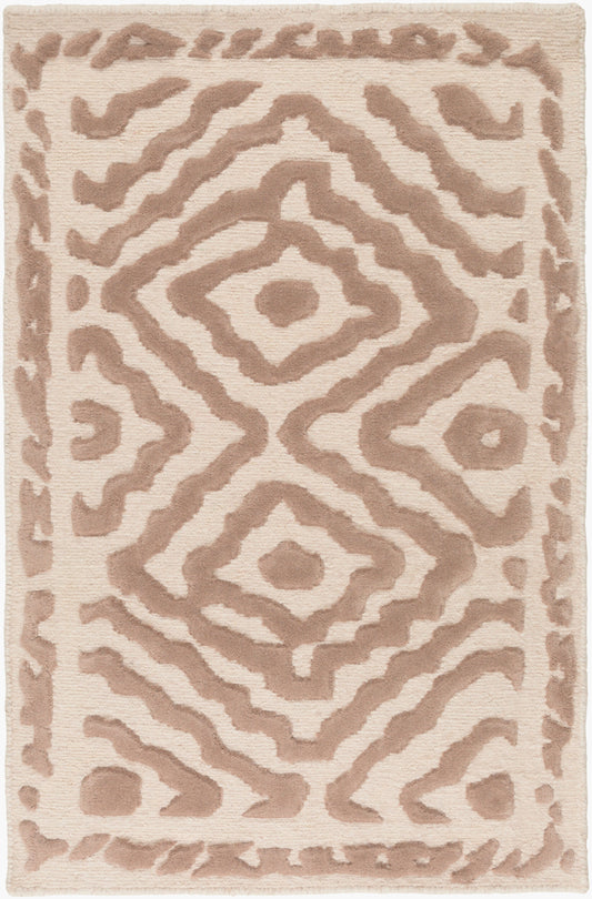 Alfombra decorativa de lana hecha a mano Atlas ATS-1006 de 2' x 3'