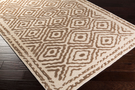 Alfombra decorativa de lana hecha a mano Atlas ATS-1006 de 2' x 3'