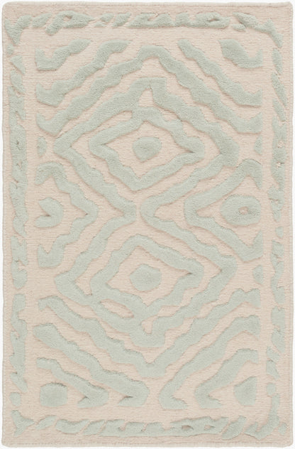 Alfombra decorativa de lana hecha a mano Atlas ATS-1007 de 2' x 3'