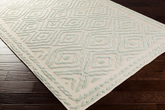 Alfombra decorativa de lana hecha a mano Atlas ATS-1007 de 2' x 3'