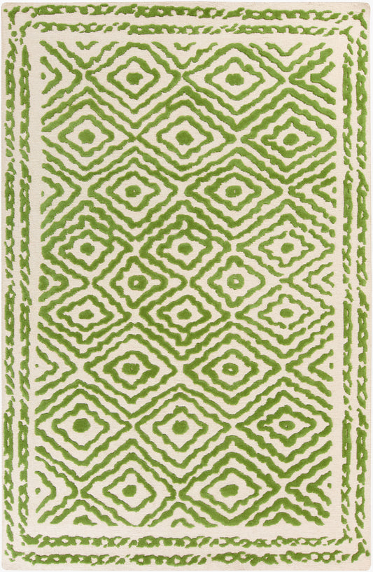 Alfombra decorativa de lana hecha a mano Atlas ATS-1009 de 2' x 3'