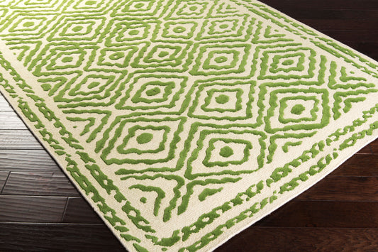 Alfombra decorativa de lana hecha a mano Atlas ATS-1009 de 2' x 3'