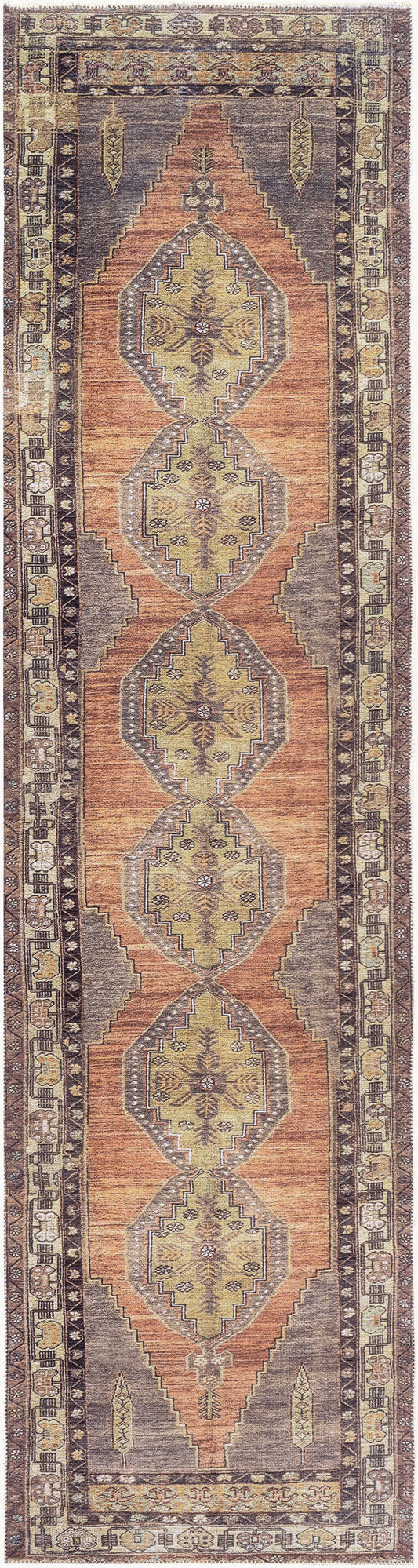 Alfombra de corredor tejida a máquina Antiquity AUY-2302 de 3 m