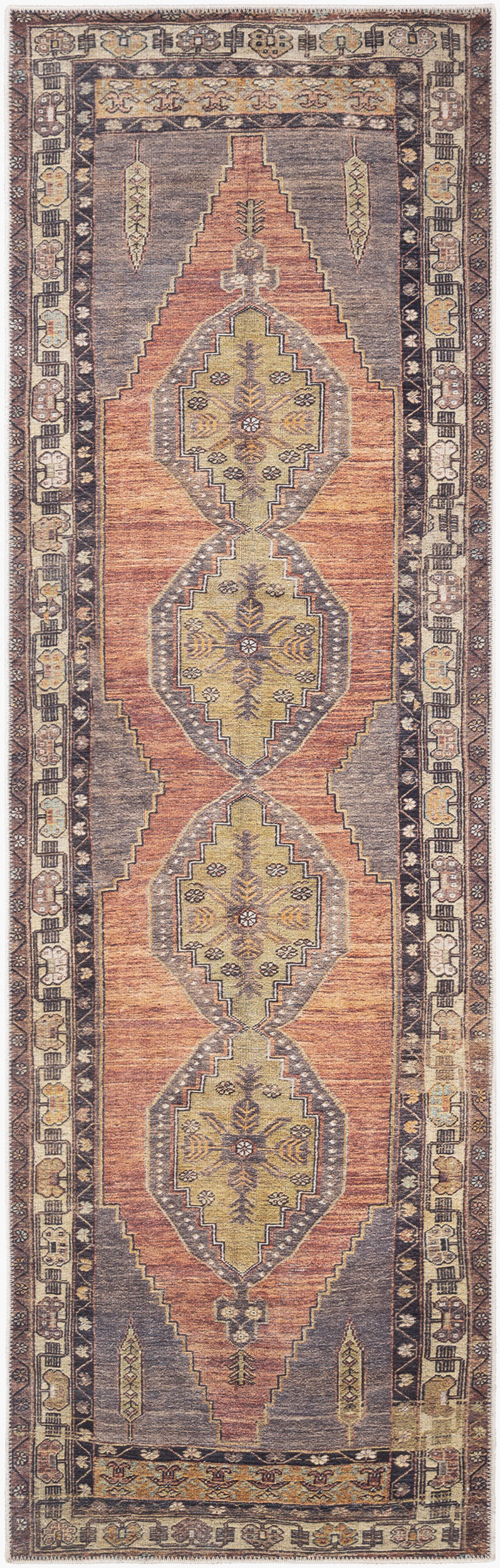 Alfombra de corredor tejida a máquina Antiquity AUY-2302 de 7 pies