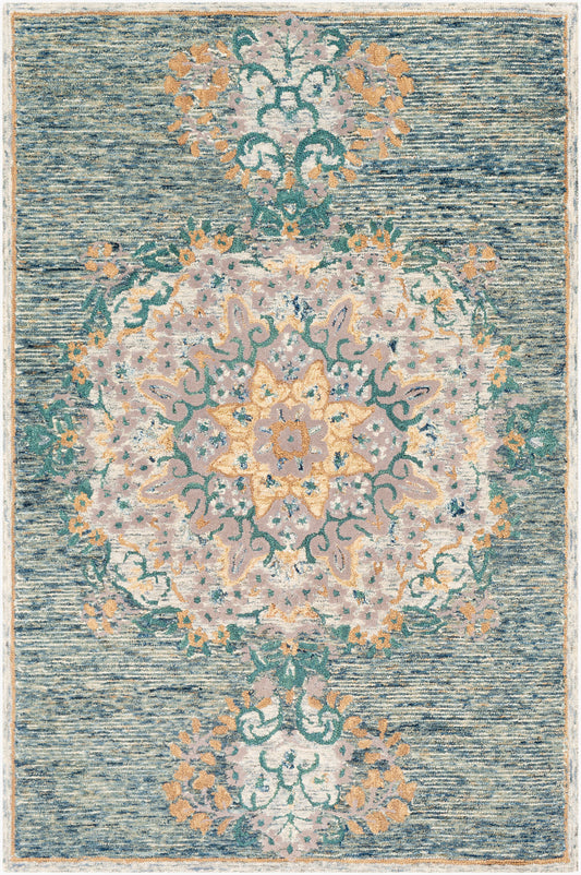 Alfombra decorativa de lana hecha a mano Avon AVO-2300 de 2' x 3'