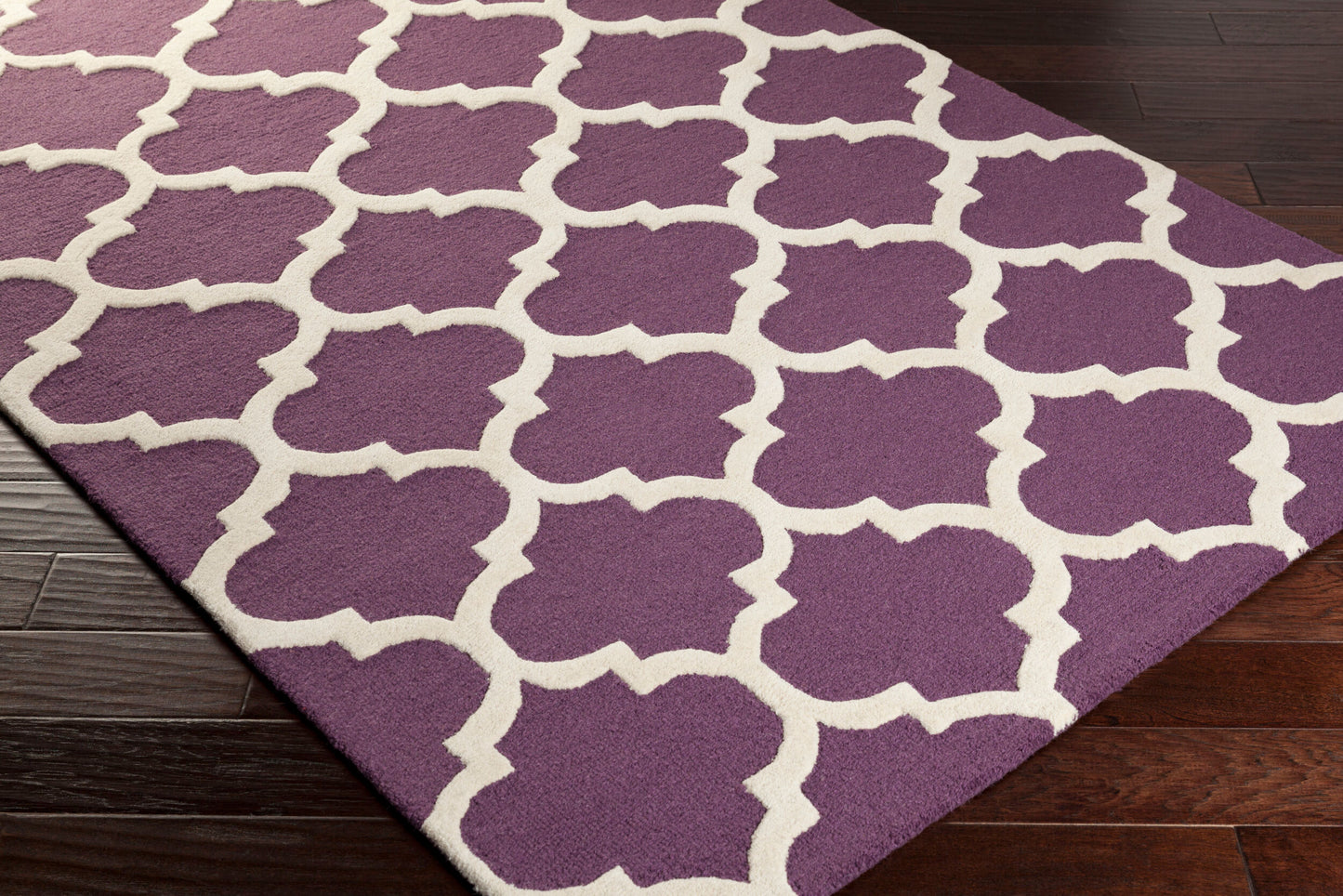 Alfombra redonda de lana Pollack AWAH-2031 de 90 cm, hecha a mano