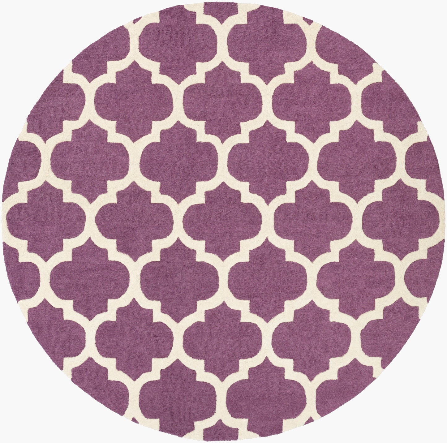 Alfombra redonda de lana Pollack AWAH-2031 de 90 cm, hecha a mano