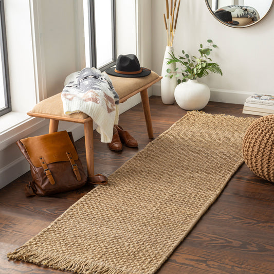Alfombra de yute hecha a mano Tropica AWAP-5003 de 2,4 m