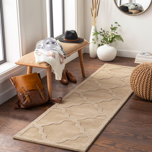 Central Park AWHP-4020 12ft Runner Handmade Wool Runner Rug