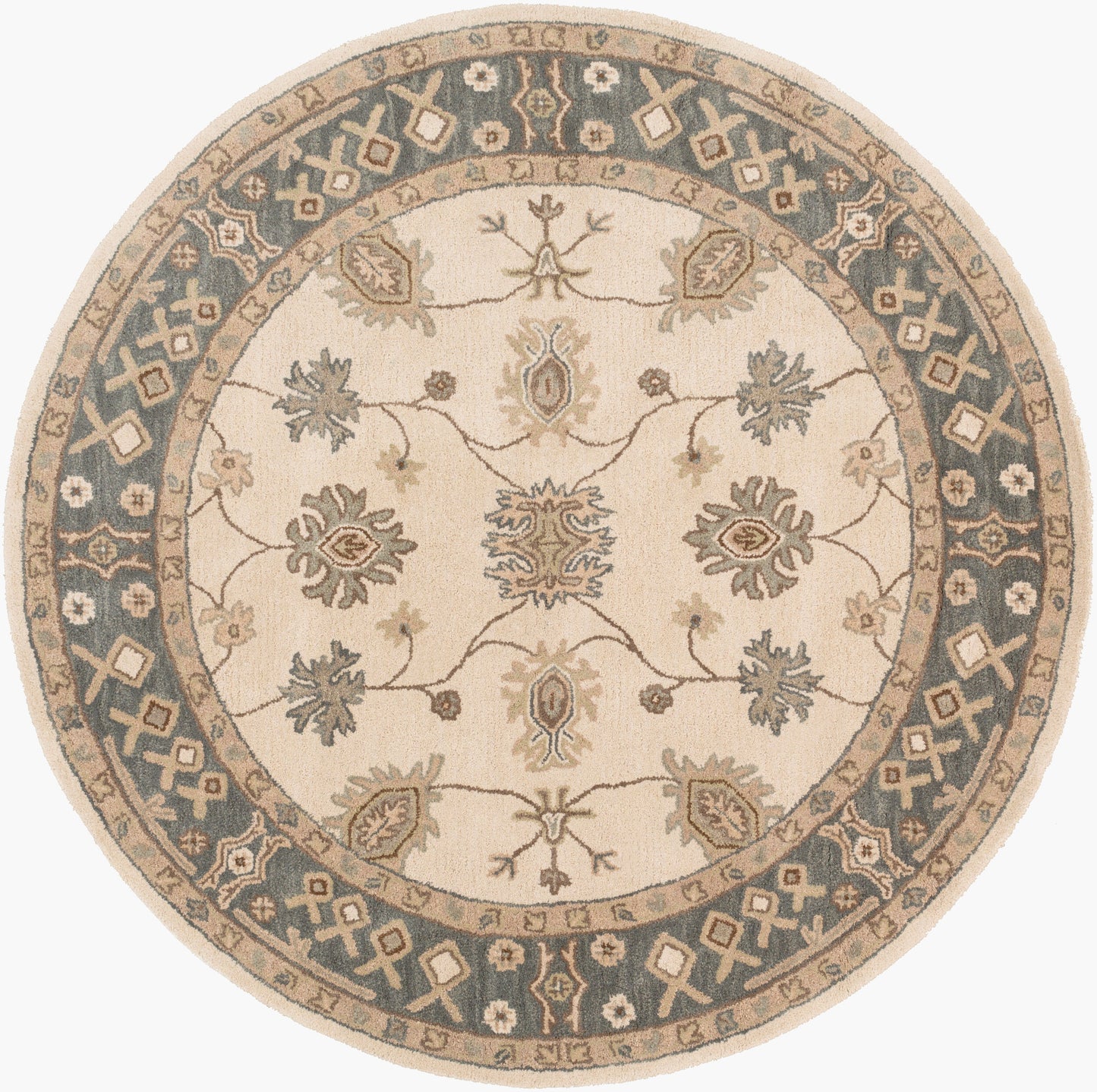 Middleton AWHR-2050 3ft Round Handmade Wool Accent Rug