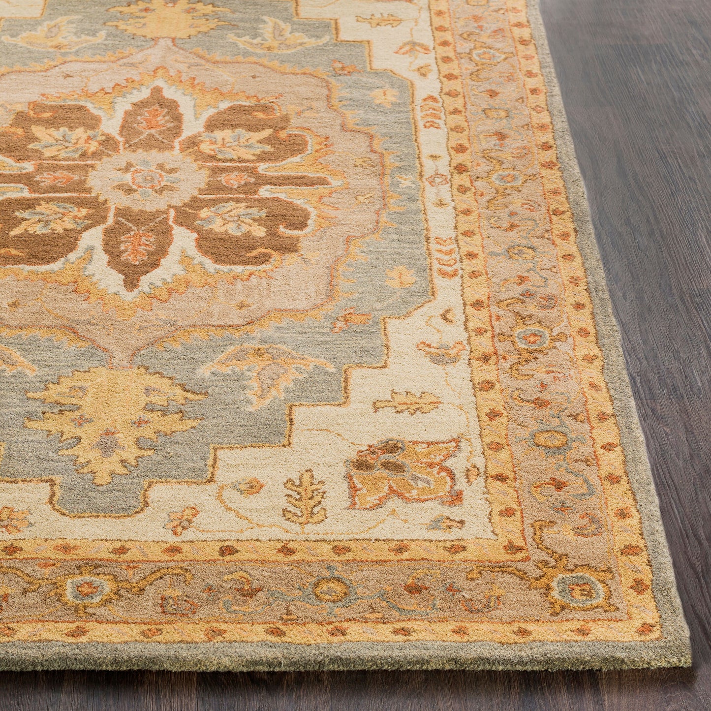 Alfombra de lana hecha a mano Middleton AWHR-2055 de 1,2 m x 1,8 m