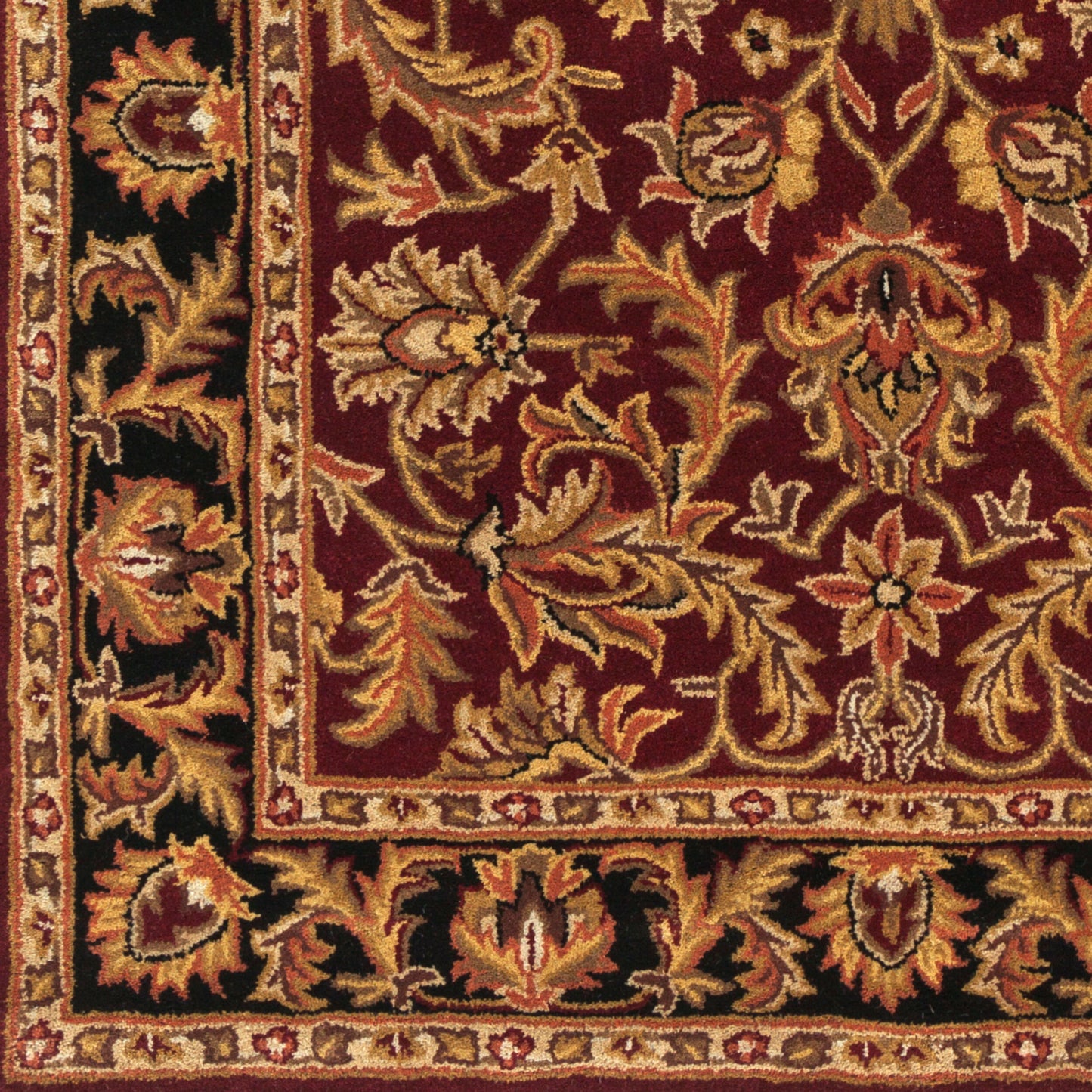 Alfombra decorativa de lana hecha a mano, redonda, de 90 cm, Middleton AWOC-2001