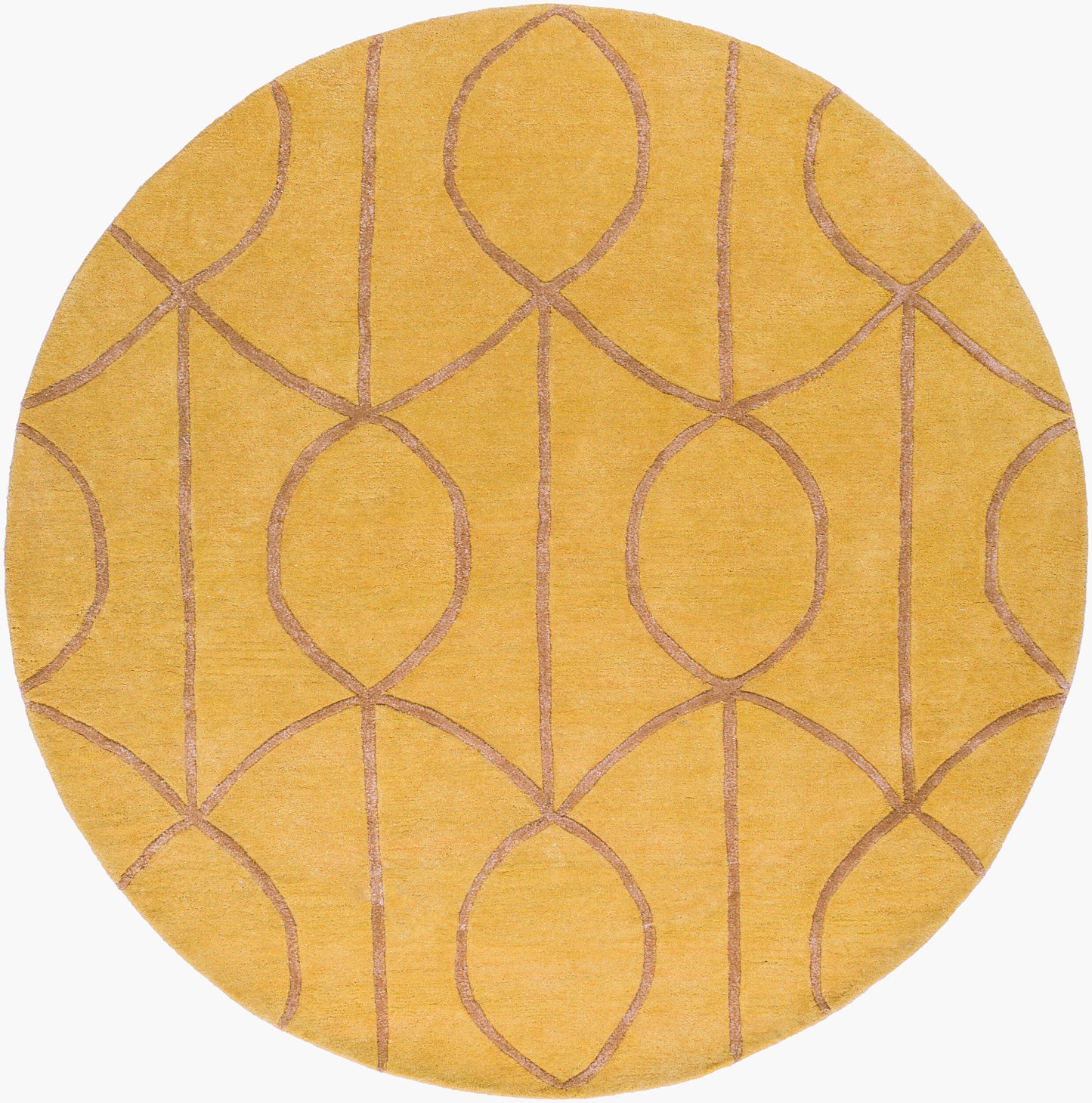 Alfombra decorativa redonda urbana AWUB-2164 de 90 cm, hecha a mano