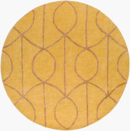 Alfombra decorativa redonda urbana AWUB-2164 de 90 cm, hecha a mano