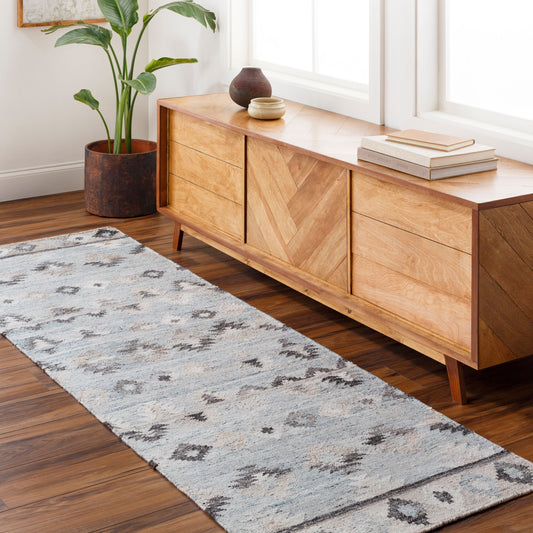 Alyssa AYS-2303 8ft Runner Handmade Recyled Runner Rug