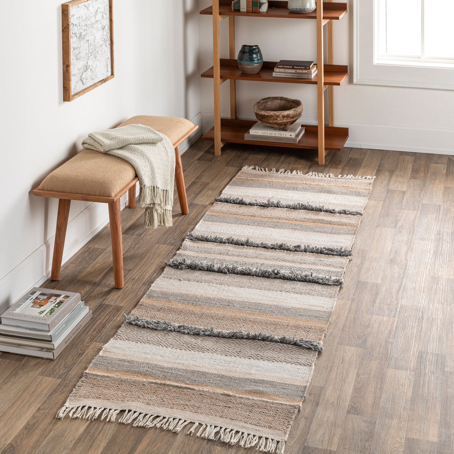 Azalea AZA-2331 8ft Runner Handmade Recyled Runner Rug