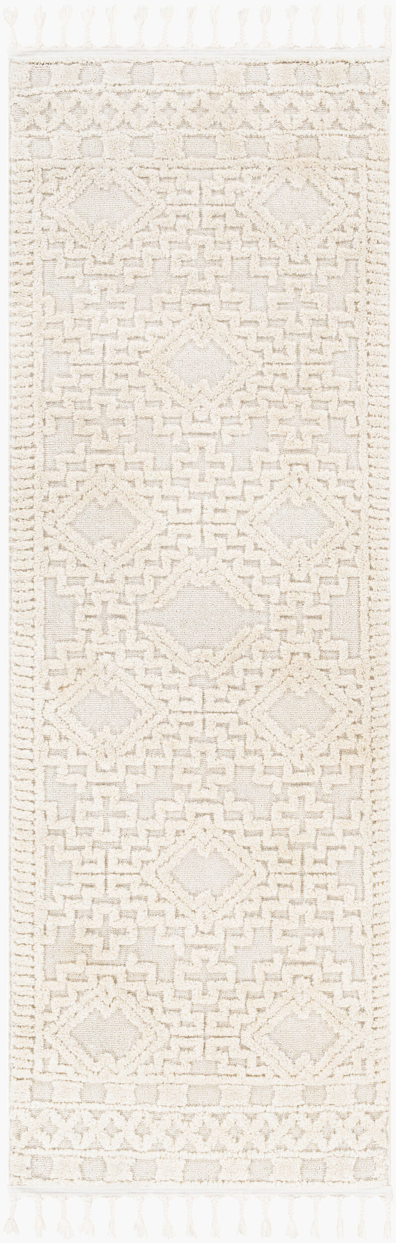 Azilal AZI-2312 7ft Runner Machine Woven Runner Rug