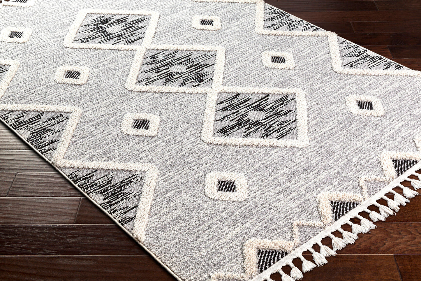 Azilal AZI-2313 7ft Runner Machine Woven Runner Rug