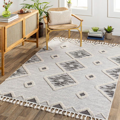 Azilal AZI-2313 5' x 7' Machine Woven Area Rug