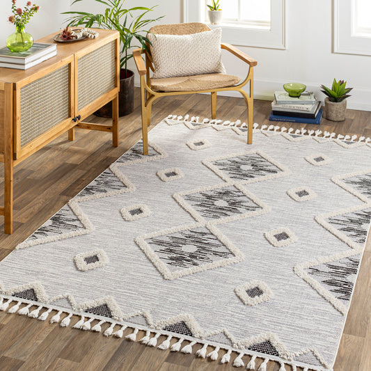 Azilal AZI-2313 7ft Runner Machine Woven Runner Rug