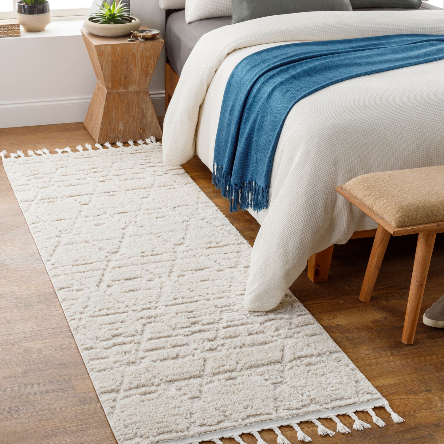 Azilal AZI-2318 7ft Runner Machine Woven Runner Rug