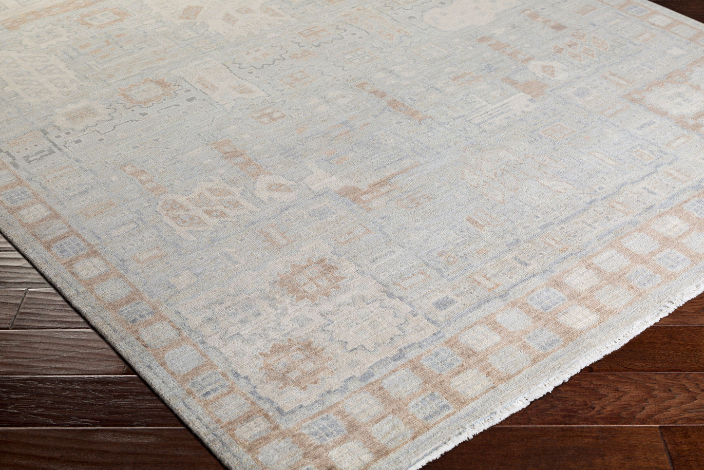 Alfombra decorativa de lana hecha a mano Bala BAA-5002 de 2' x 3'