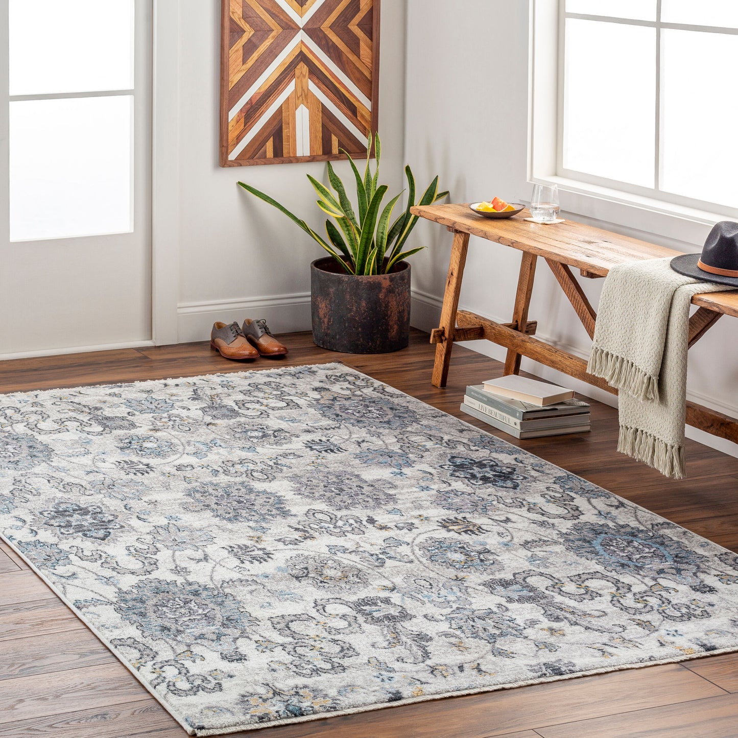 Babel BAB-2302 5' x 7' Machine Woven Area Rug