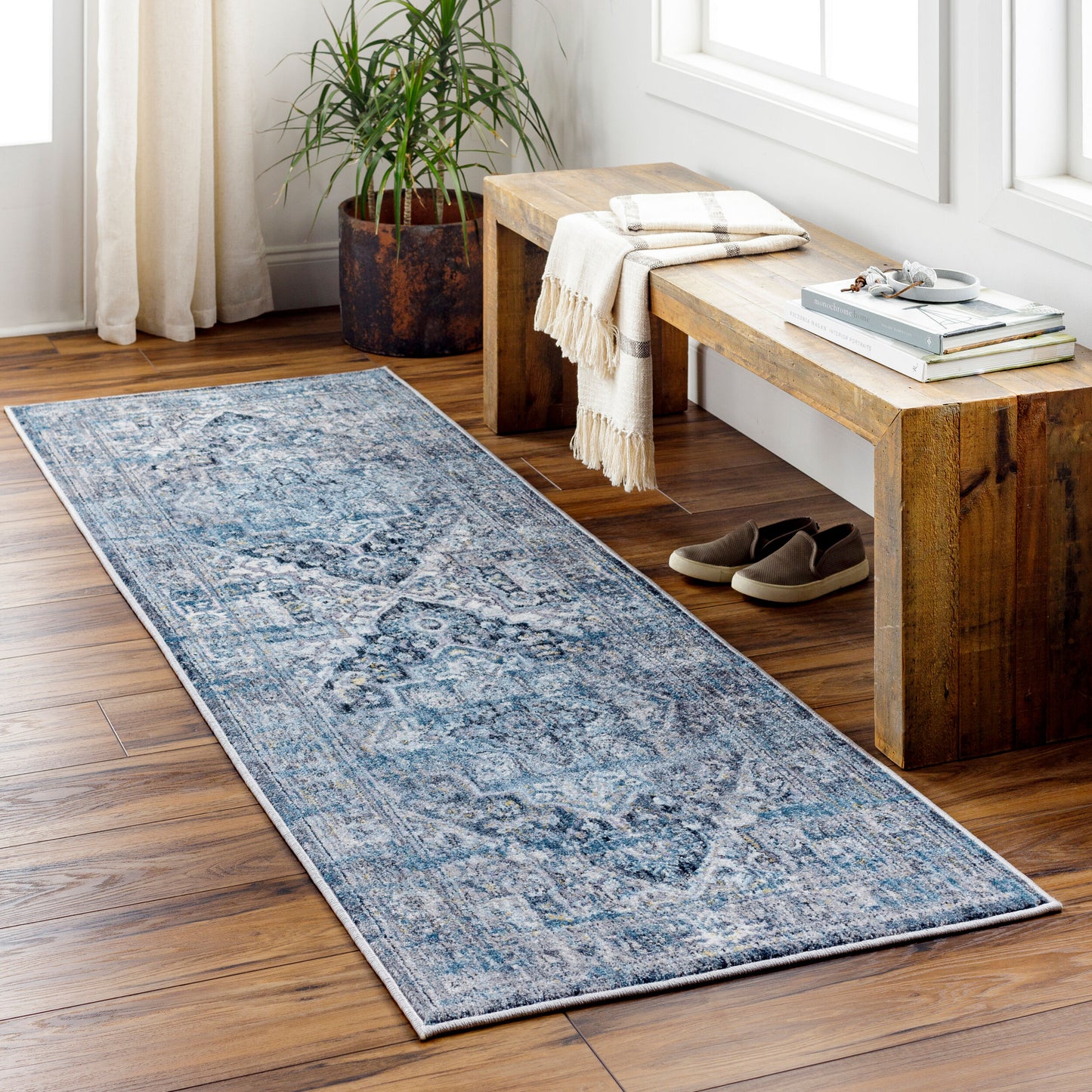 Babel BAB-2304 7ft Runner Machine Woven Runner Rug