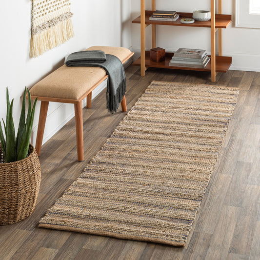 Alfombra de corredor Bali BAL-2305 de 2,4 m hecha a mano