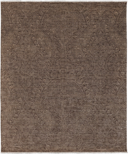 Bayburt BAY-1753 6' x 9' Handmade Silk Area Rug