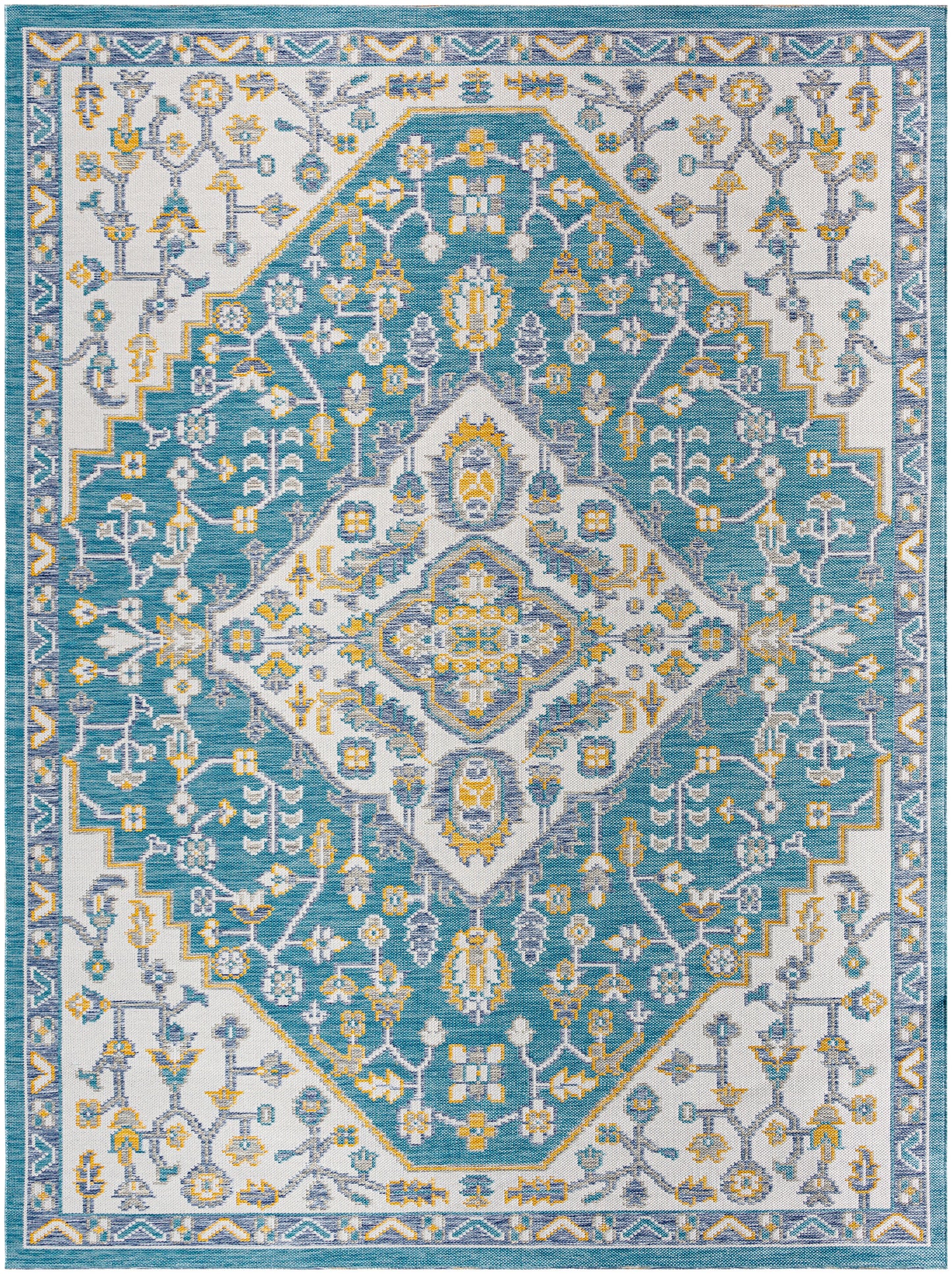 Alfombra Barbados BBD-2302 de 1,52 m x 2,13 m, tejida a máquina, para interior y exterior
