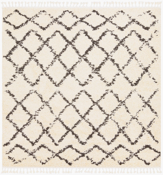 Berber Shag BBE-2300 8ft Square Machine Woven Area Rug