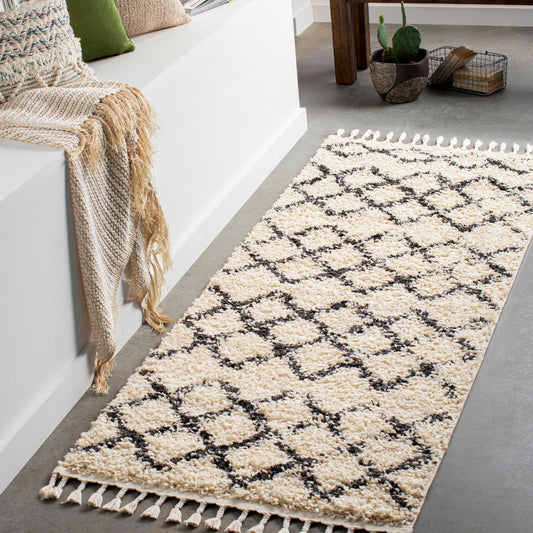 Berber Shag BBE-2300 7ft Runner Machine Woven Runner Rug