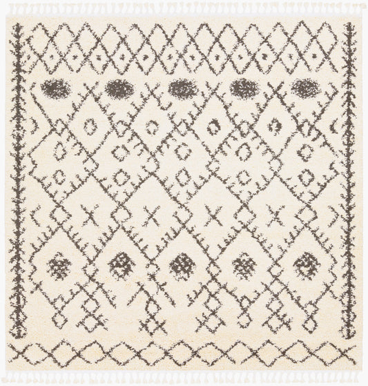 Berber Shag BBE-2302 8ft Square Machine Woven Area Rug