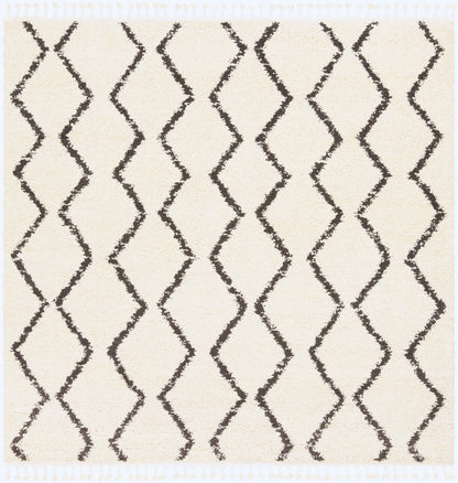 Berber Shag BBE-2303 8ft Square Machine Woven Area Rug