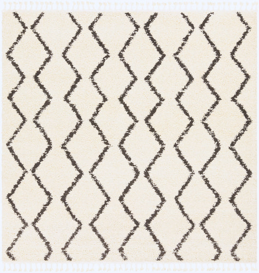 Berber Shag BBE-2303 8ft Square Machine Woven Area Rug