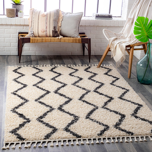 Berber Shag BBE-2303 9' x 12' Machine Woven Area Rug